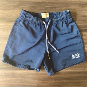 A&F Navy Blue Swim Shorts